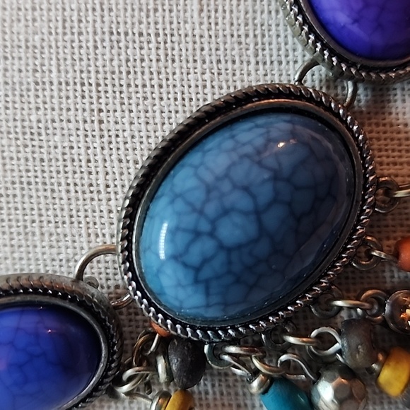 Ruby Rd Colorful Faux Marbled Cabochon Necklace - Picture 10 of 12